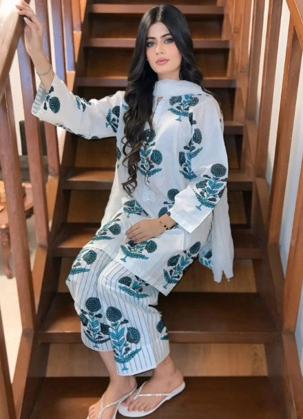 PRINTED LAWN - 2-PIECE WITH FARSHI SHALWAR