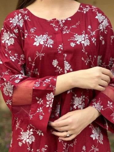 3-PIECE STITCHED ARABIC LAWN