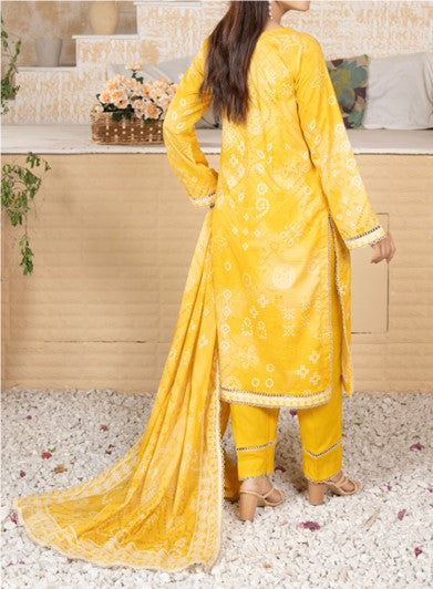 Mustard Yellow Embroidered 3 Piece Festive Set with Dupatta