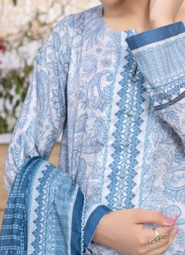 ZENUSTAR Signature Unstitched 3-Piece Suit – Icy Blue Elegance