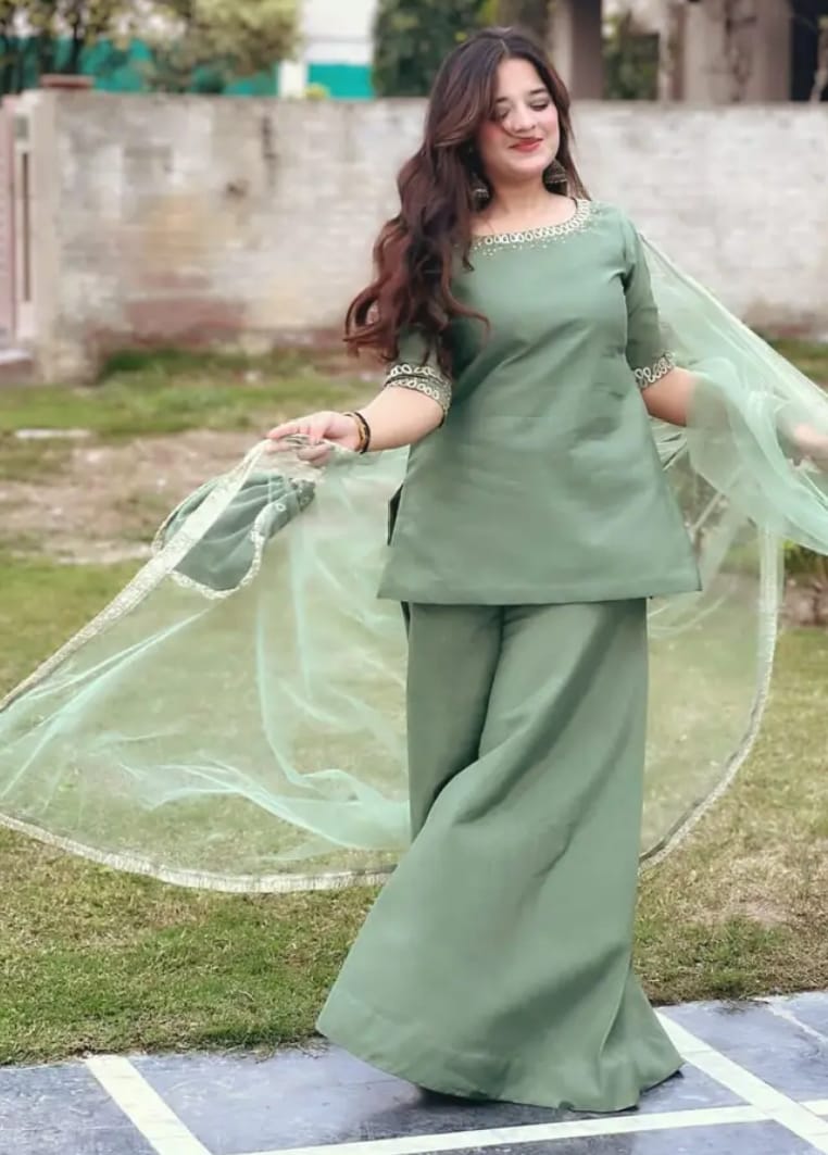 Raw Silk Stitched 3 Piece 9mm Work