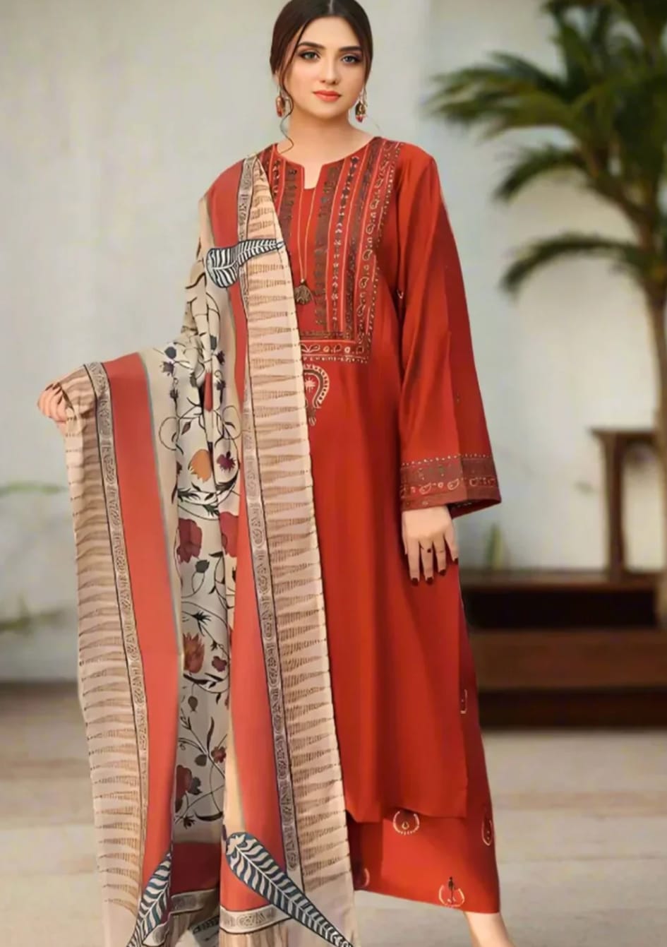 Lawn Stitched 3-Piece Suit